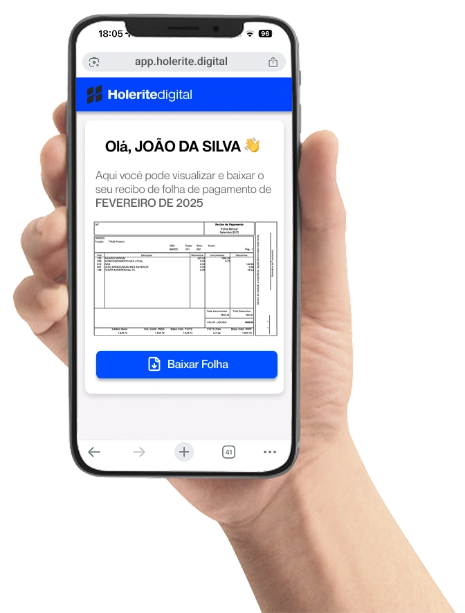 Holerite Digital em ação